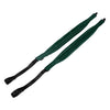 Two dark green professional adjustable accordion straps laid diagonally.