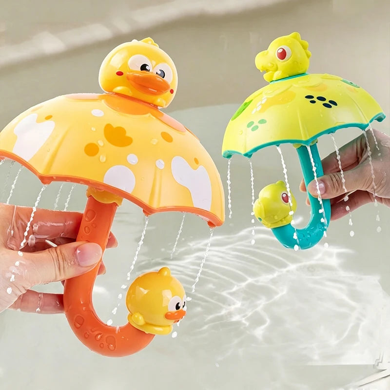 Rotating Water Umbrella Bath Toy for Toddlers – Duck & Dinosaur Sprinklers