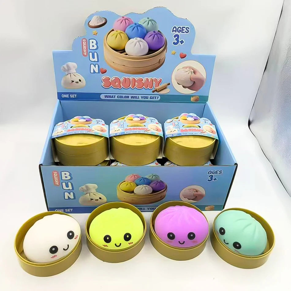 Squishy Dumpling Stress Relief Toy – Cute Squeeze Fidget for Anxiety & Fun