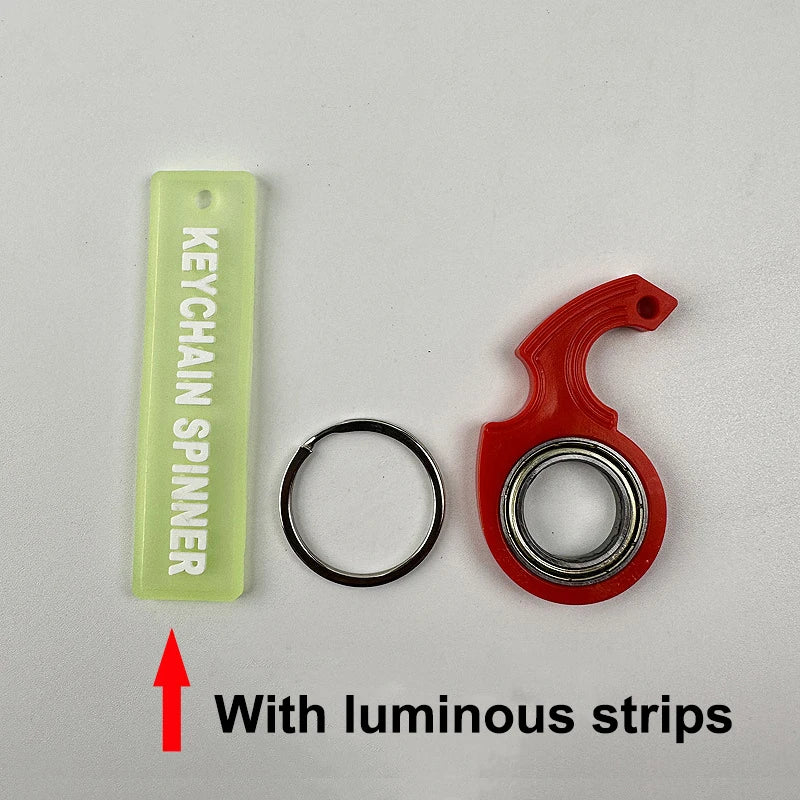 Metal Fidget Spinner Keychain for Stress Relief and Focus