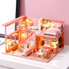 DIY Wooden Dollhouse Kit with Miniature Furniture – 3D Puzzle Craft Set