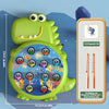 A green plastic crocodile toy featuring 12 magnetic fishing fish for kids