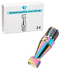 A diamond painting metal drill tip labeled 2# is shown next to an interchangeable resin tip.