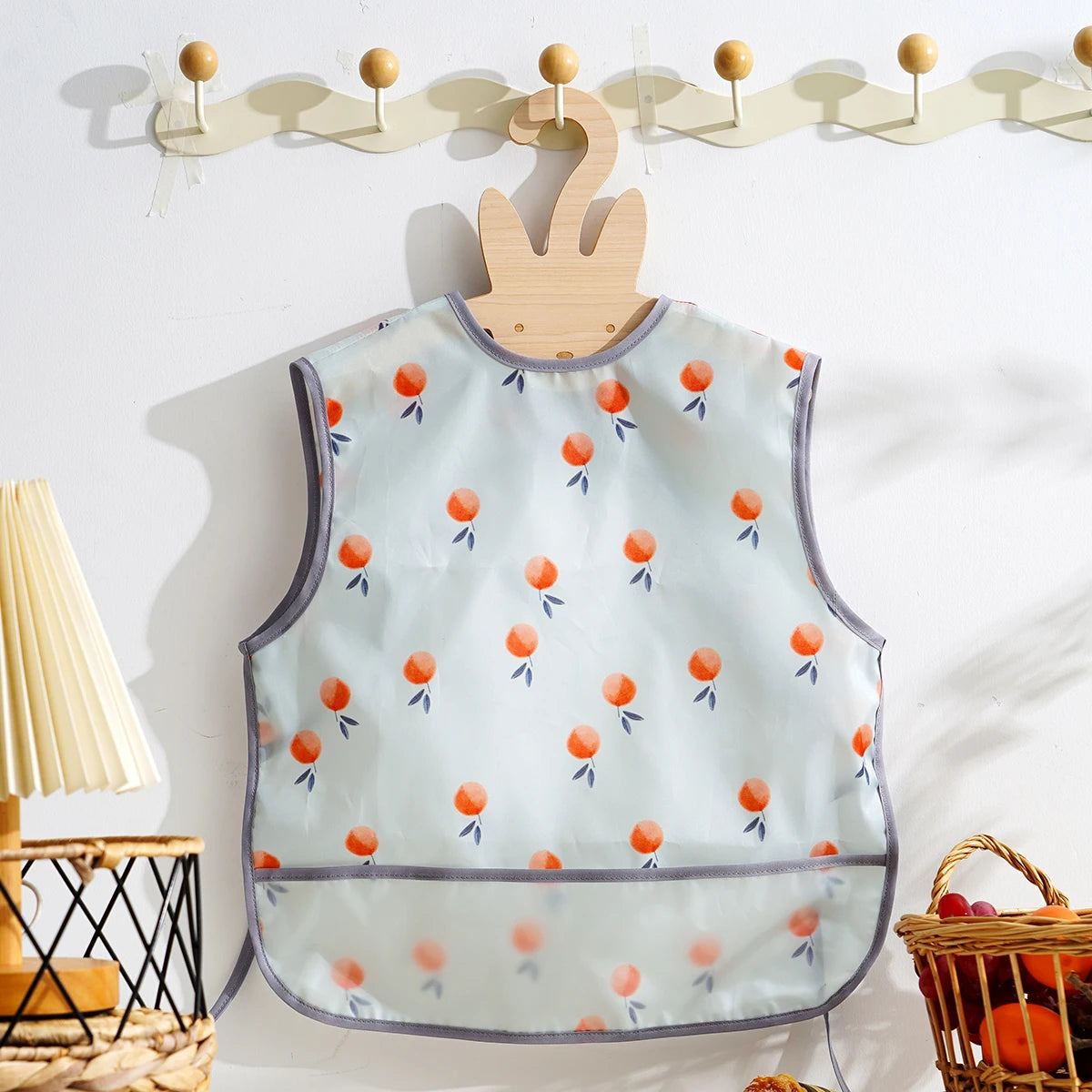 Waterproof Baby Full-Coverage Feeding Bib with Long Sleeves