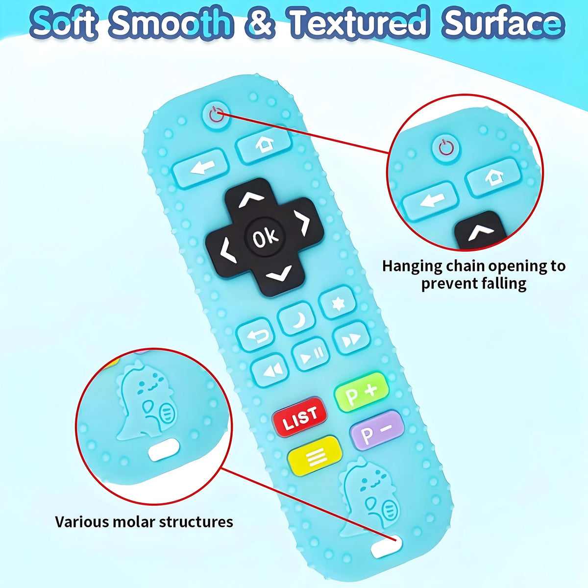 Silicone Teething Remote Control Toy for Babies