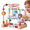 Wooden Bead Maze Roller Coaster Toy for Toddlers