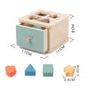 Wooden Color Shape Sorter with Drawer Box – Montessori Learning Toy