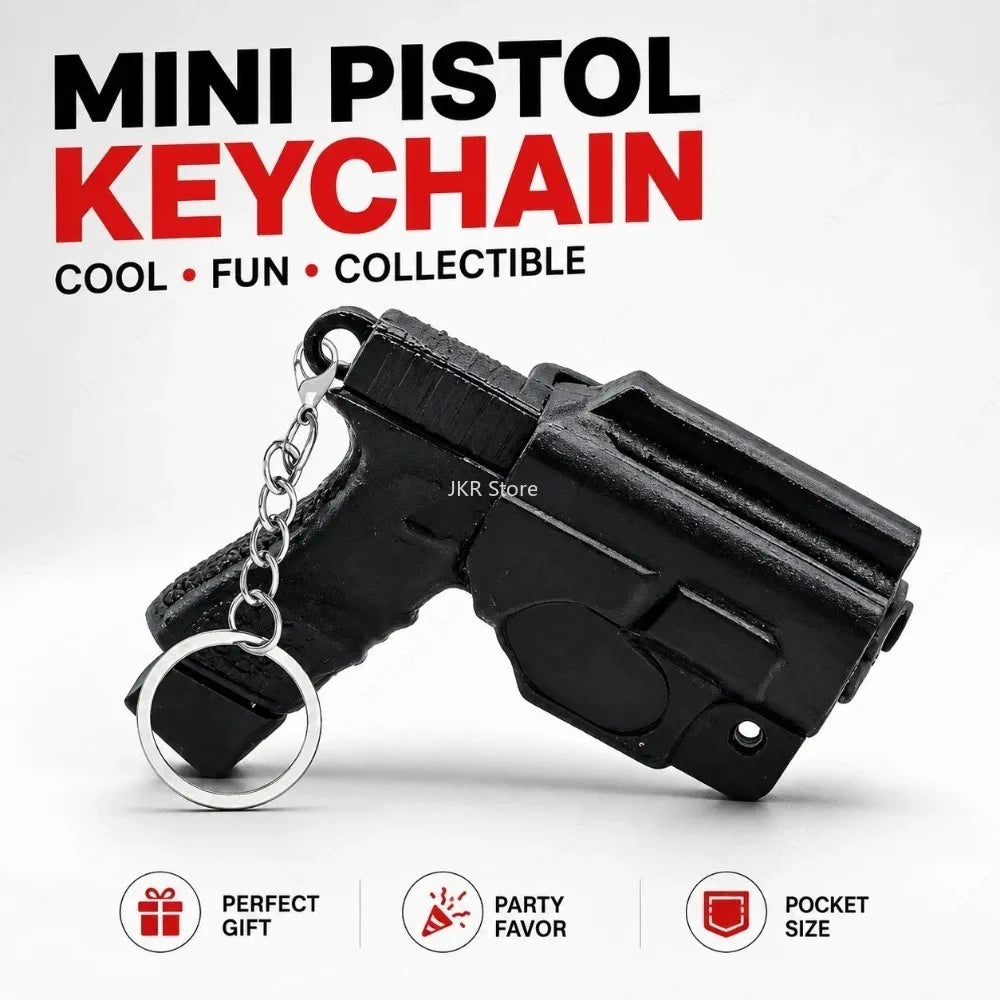 Mini Pistol Keychain – Eco-Friendly Party Favor