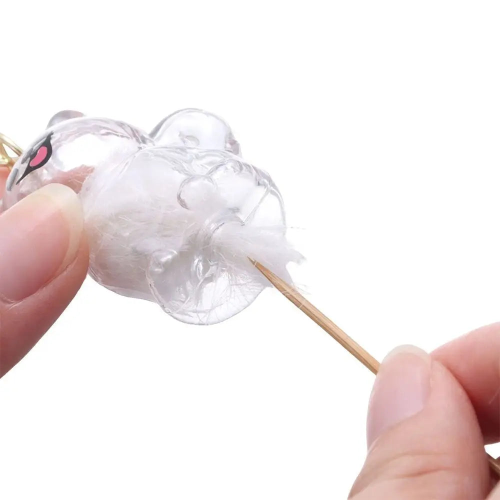 Transparent Dog Fur Keepsake Keychain
