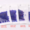 Pack of glass rice beads in various sizes and colors for DIY jewelry and crafting