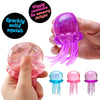 Purple and pink squishy tentacles for sensory delight including a round cube and various shapes