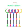 A set of five glowing ankle skip balls in various colors including green, pink, blue, red, and yellow.