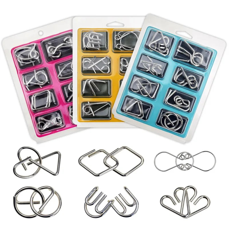 Metal Wire Puzzle Brain Teaser – Disentanglement IQ Game for All Ages