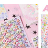 A close-up of a colorful star storm mini deco cut film sticker book for scrapbooking and DIY crafts.
