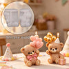 Heart-Shaped Balloon Bear Silicone Mold for Candles & Resin Crafts