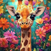 Giraffe Paint by Numbers Kit – DIY Canvas Art for Home & Gift