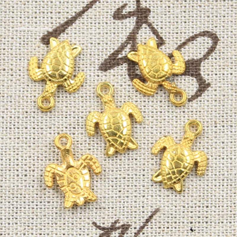 Vintage Sea Turtle Charms for Jewelry Making (40-Pack)
