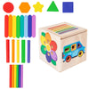 5-in-1 Wooden Shape & Color Sorting Toy for Toddlers