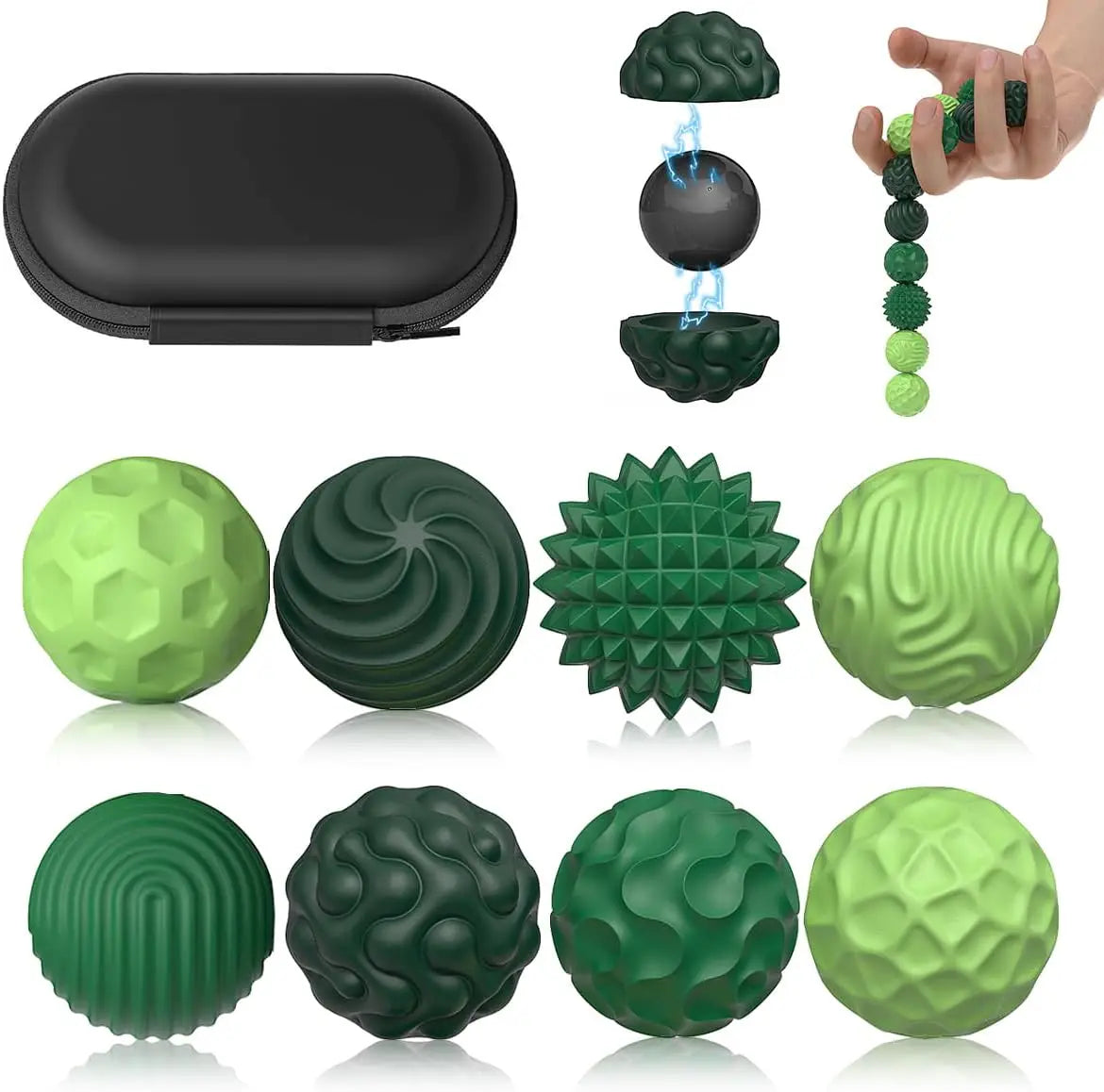 Silicone Magnetic Fidget Balls with Storage Box