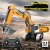 Alloy & Plastic Remote Control Excavator Engineering Toy