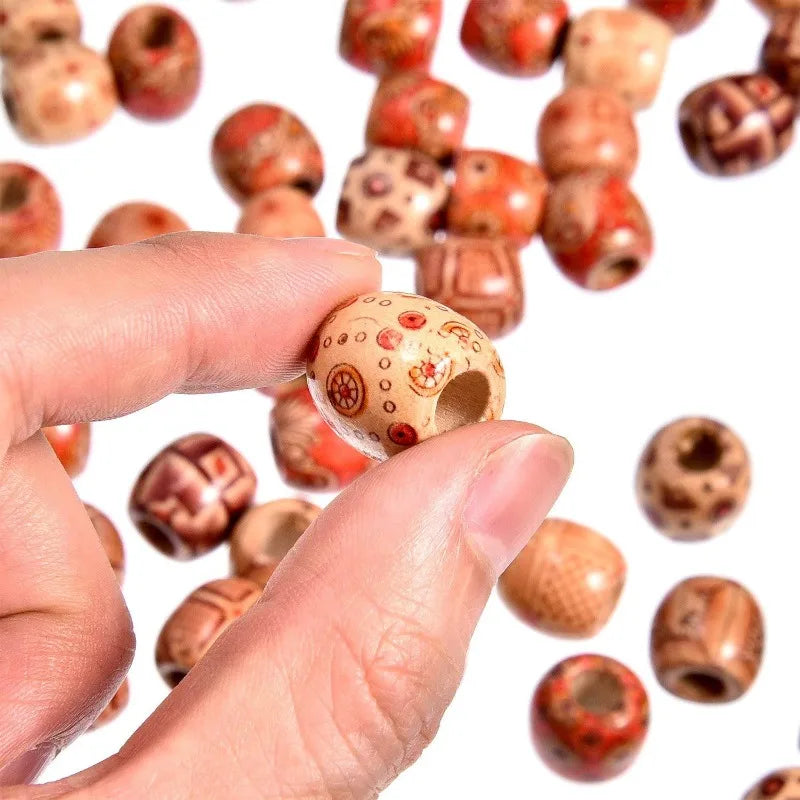 Natural Wooden Beads Assortment for Jewelry Making