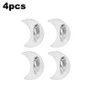 Four clear decorative phone charm hooks with adhesive backing