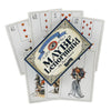 A deck of Lenormand oracle cards featuring various numbered cards and illustrations.