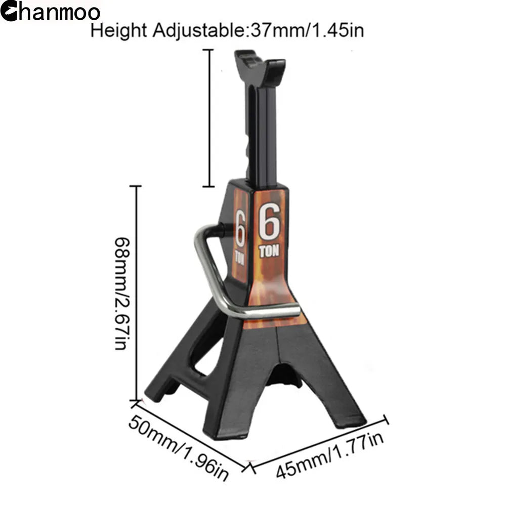 Heavy-Duty Adjustable Scale Jack Stands for 1/10 RC Crawlers