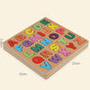 Wooden Alphabet & Number Shape Matching Puzzle Board