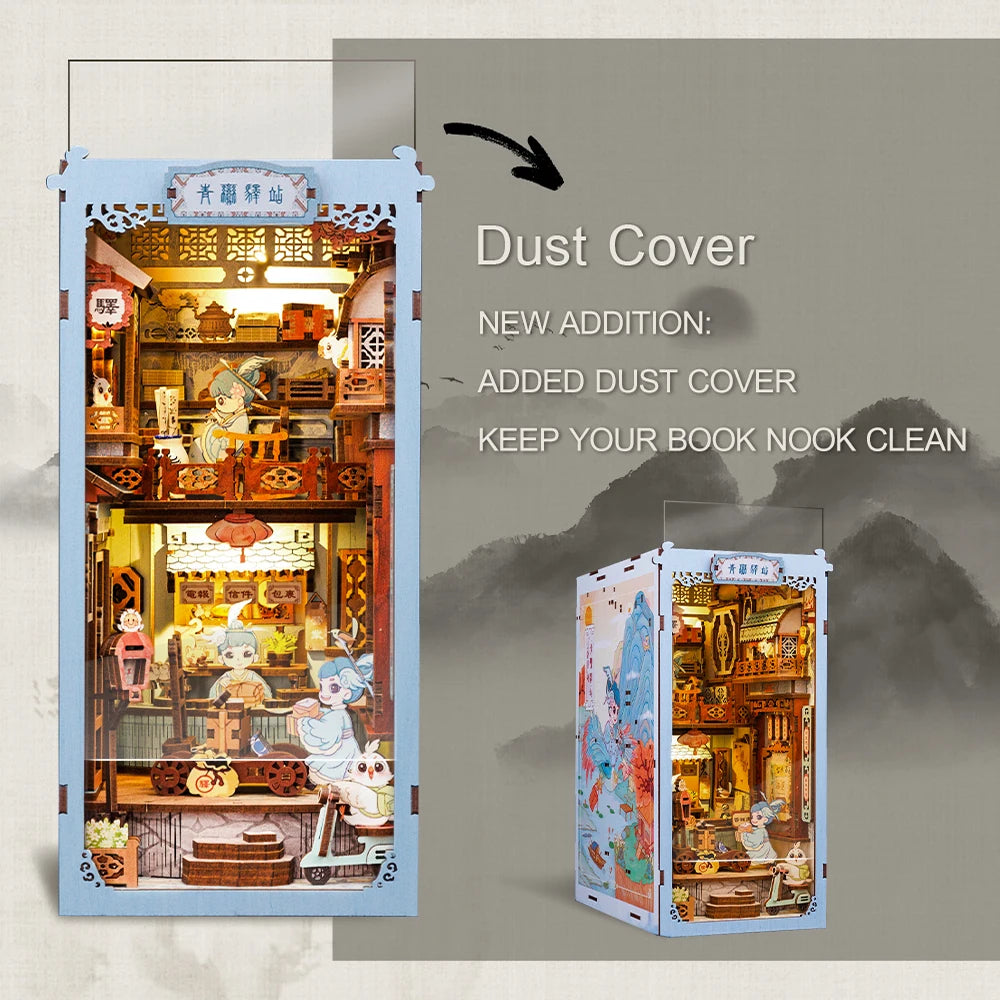 Eternal Bookstore DIY Book Nook Kit with LED Lighting