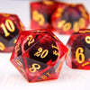 Liquid Core Polyhedral Dice Set – 7 Sharp-Edge Resin Dice with Swirling Quicksand