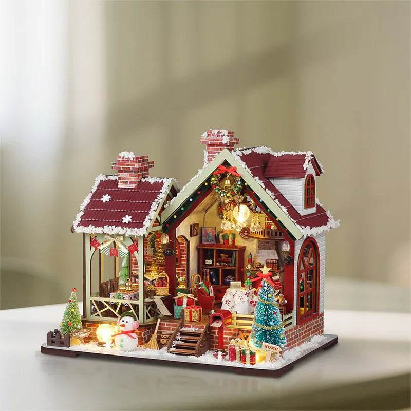 DIY Miniature Winter Cabin Book Nook Kit