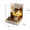 DIY Wooden Dollhouse Miniature Kit with LED Lights