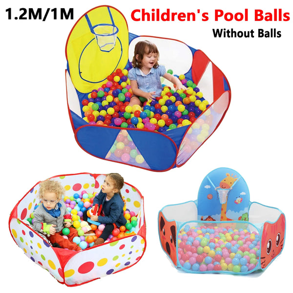 Kids' Foldable Ball Pit Play Tent with Storage Basket