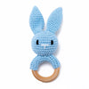 Handcrafted Wooden Crochet Animal Rattle for Babies
