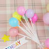 Colorful Plastic Cake Toppers for Birthday Parties & Desserts