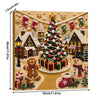 A diamond painting kit featuring a detailed Christmas scene with a decorated tree, houses, and festive elements.