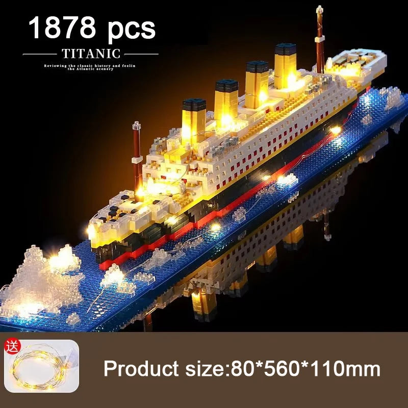 Micro Building Block Titanic Ship Model Kit for Adults and Teens
