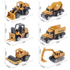 Diecast Construction Vehicle Set - Tractor, Excavator & Truck