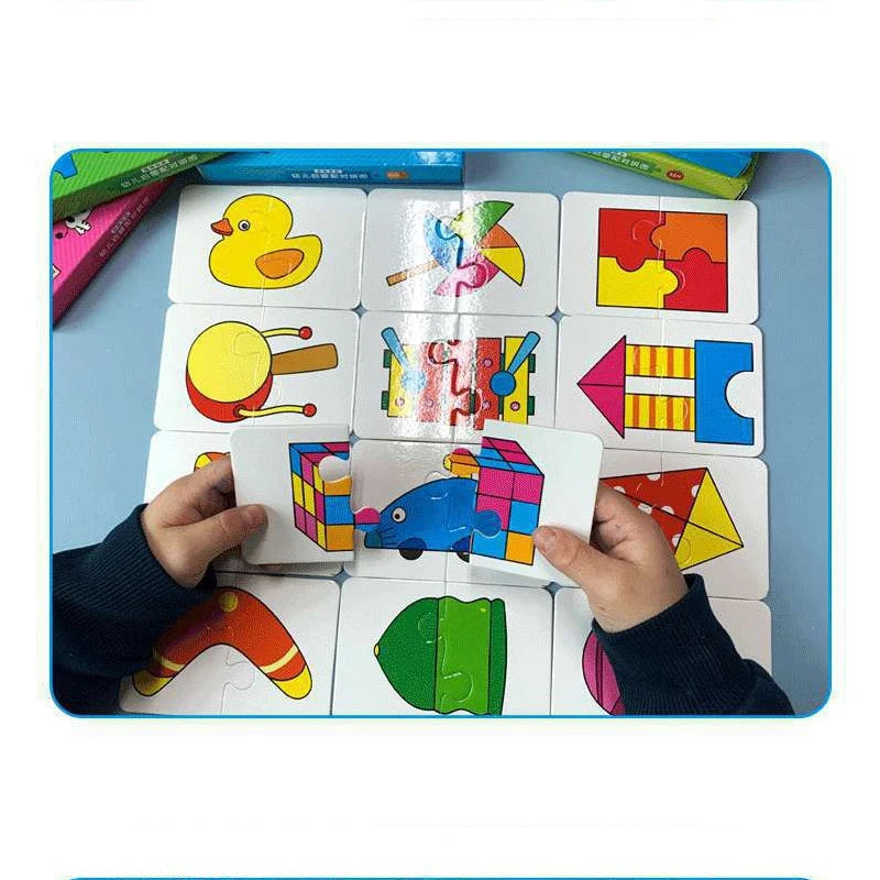 Toddler Animal & Fruit Puzzle Cards with Truck Matching Game