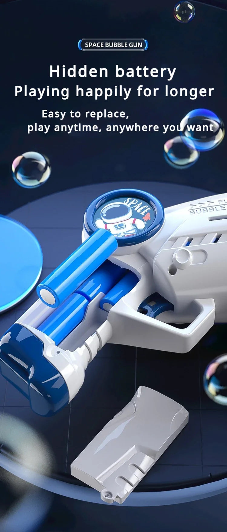 Automatic Astronaut Bubble Gun with LED Lights