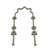 A silicone pacifier clip featuring an anti-drop chain, colored gray.
