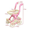Mini Doll Stroller Trolley with Shoes for 1/12 Scale Dolls