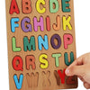 Wooden Alphabet & Number Shape Matching Puzzle Board