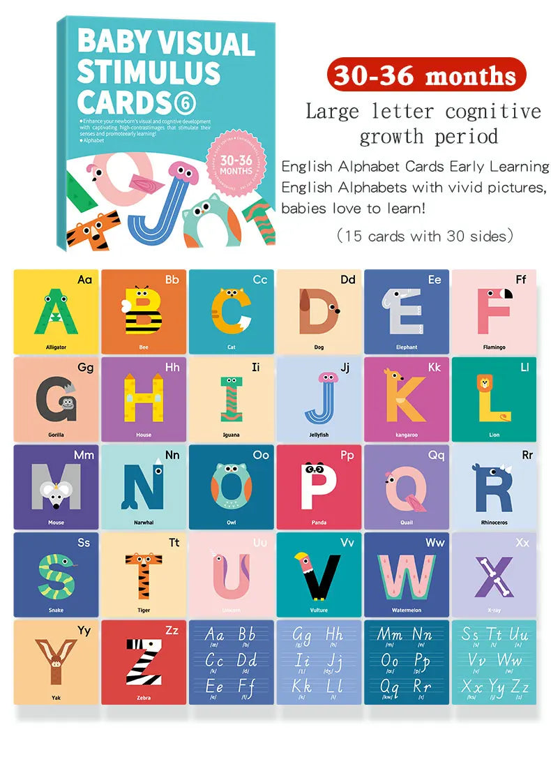 Montessori High-Contrast Visual Stimulation Cards for Babies