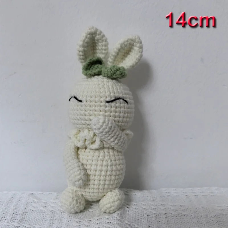 Handmade Amigurumi Plush Toy Set – Fox, Cow & Lamb Sleeping Dolls