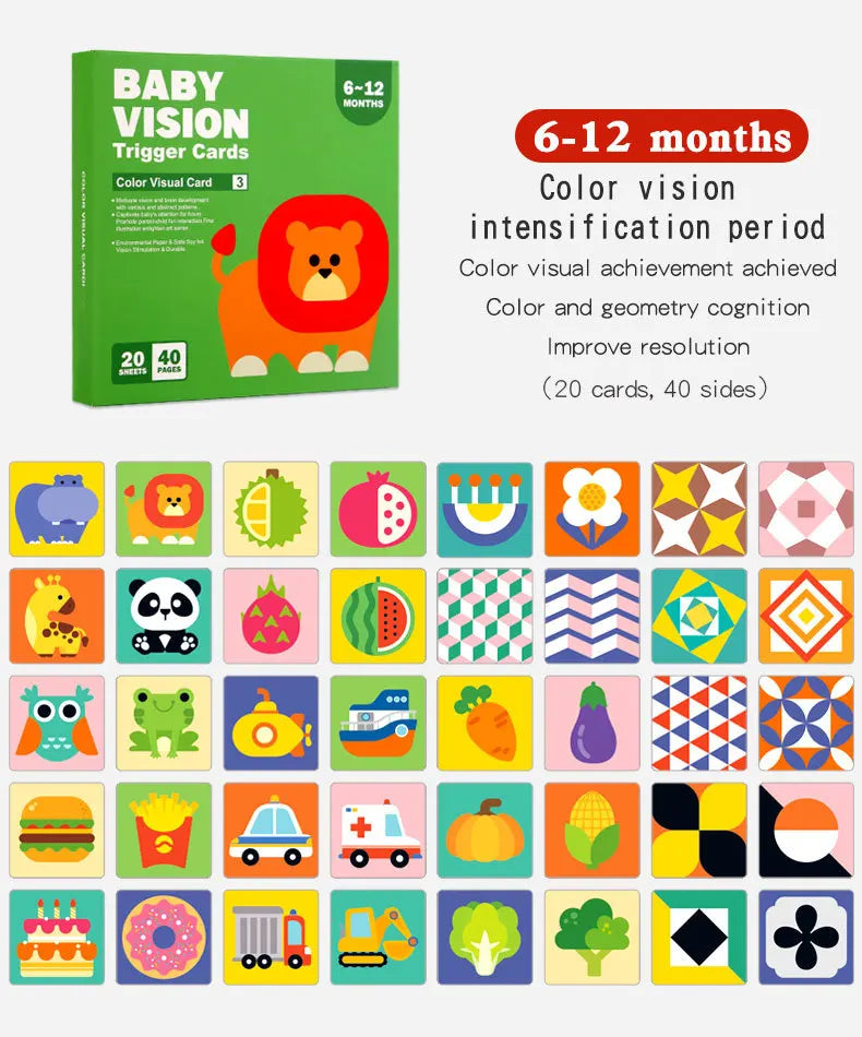High-Contrast Baby Flash Cards for Visual Development