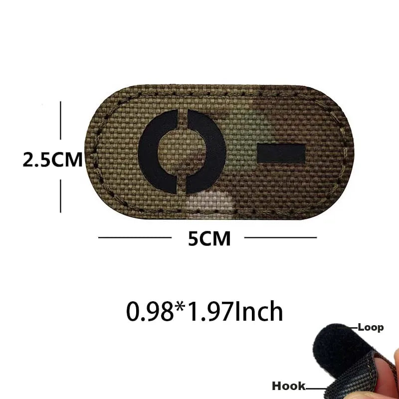 Blood Type Tactical Patches with Glow-in-the-Dark Design
