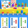 A set of ice cream counting cones and sorting cards for early learning Montessori activities.
