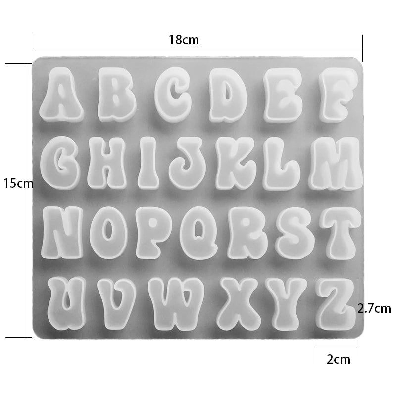 Letter & Number Silicone Mold for Resin Jewelry Making